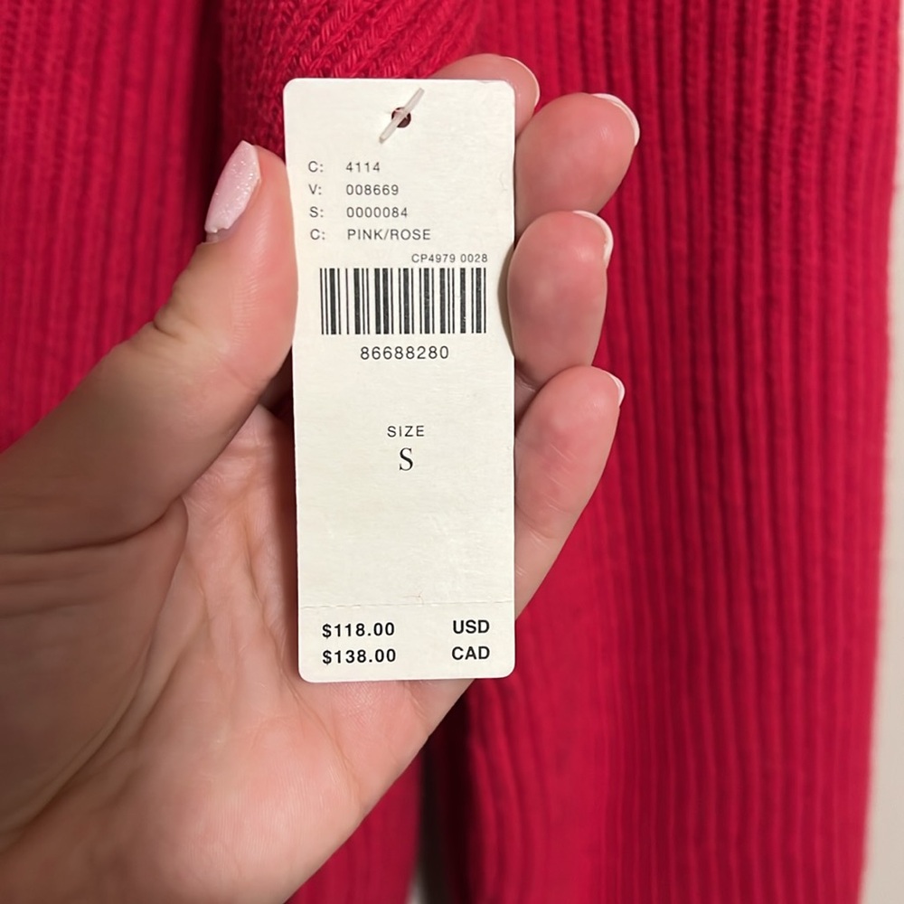 NWT Pink Rose Mockneck Sweater - Picture 4 of 5